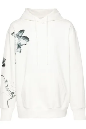 Y-3 Jersey-Hoodie mit Blumen-Print
