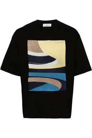Lanvin T-Shirt mit Daunou-Stickerei
