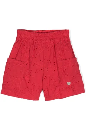 MONNALISA Shorts mit Lochstickerei