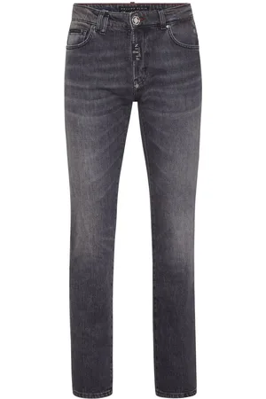 Philipp Plein Straight-Leg-Jeans mit Logo-Patch
