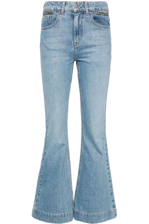 Stella McCartney Falabella Schlagjeans mit Kette