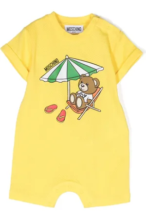 Moschino Kurzer Strampler mit Teddy-Print