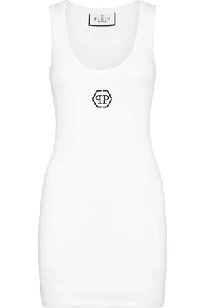 Philipp Plein Trägerkleid mit Logo-Stickerei