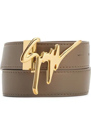 Giuseppe Zanotti Ledergürtel mit Logo-Schild
