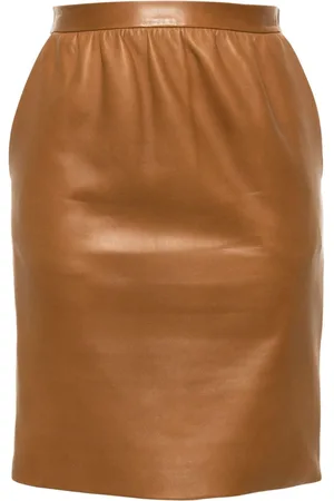 Saint Laurent Bleistiftrock aus Leder