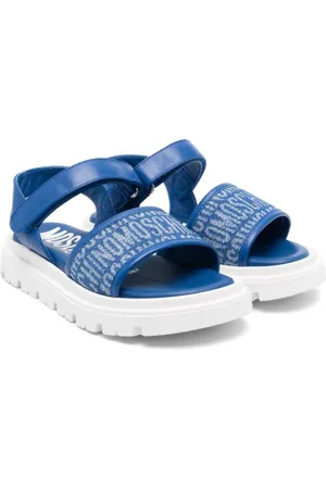 Moschino Klettverschluss-Sandalen mit Logo-Jacquard