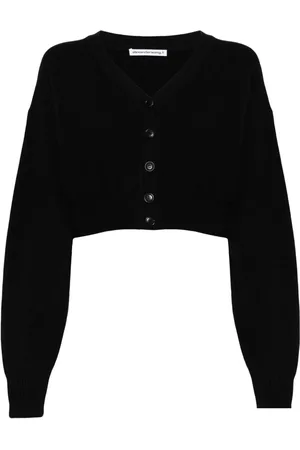 Alexander Wang Cropped-Cardigan mit Logo-Prägung
