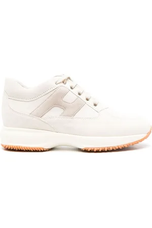 Hogan Logo-Sneakers mit Wildledereinsätzen