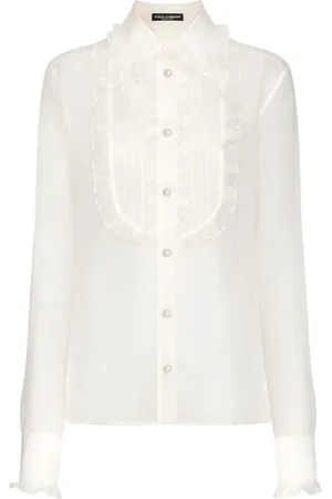 Dolce & Gabbana Semi-transparente Bluse mit Rüschen