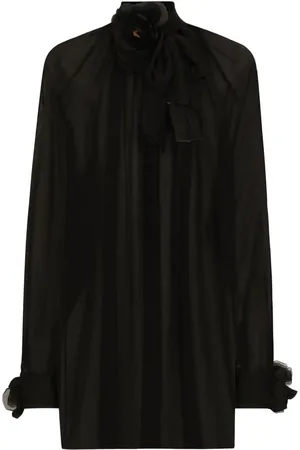 Dolce & Gabbana Bluse mit blumigen Applikationen