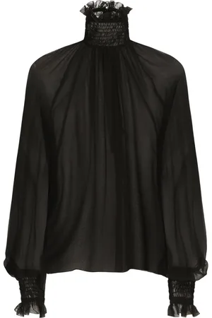 Dolce & Gabbana Seidenbluse mit Stehkragen