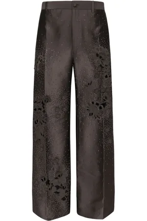 Dolce & Gabbana Seidenhose mit Strass