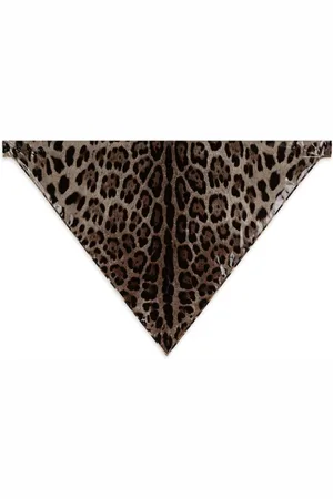 Dolce & Gabbana Seidenschal mit Leoparden-Print