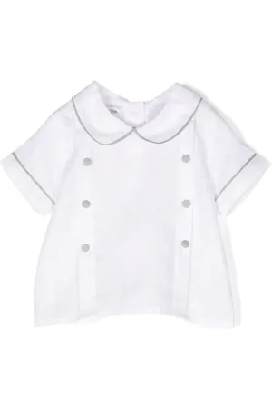 JESURUM BABY Doppelreihige Bluse aus Leinen