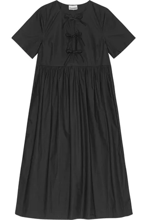 Ganni Langes Kleid aus Baumwollpopeline