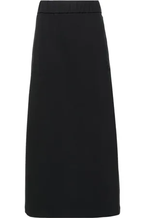 Moncler Jersey-Midirock mit Logo-Patch