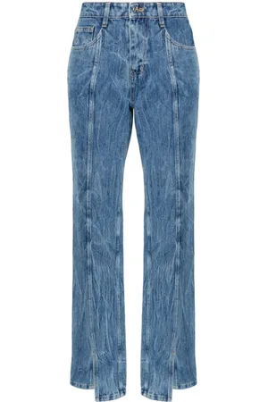 LVIR Jeans mit Knitteroptik
