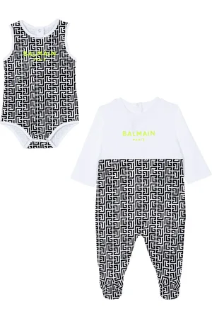 Balmain Set aus Pyjama und Body mit Monogramm-Print