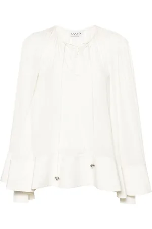 Lanvin Geraffter Kaftan mit überschnittener Schulter