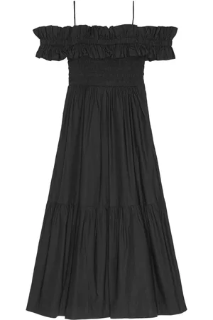 Ganni Langes Kleid aus Baumwollpopeline