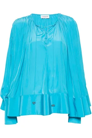 Lanvin Geraffter Kaftan mit überschnittener Schulter