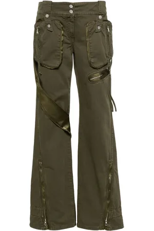BLUMARINE Cargohose mit Satineinsatz
