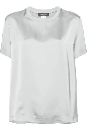 Fabiana Filippi Satinbluse mit Kontrastkragen