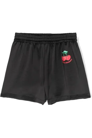 Chiara Ferragni Shorts aus Satin mit Kirschapplikation