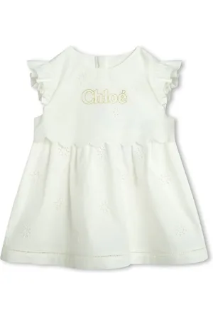 Chloé Strampler-Set aus Popeline mit Logo-Stickerei