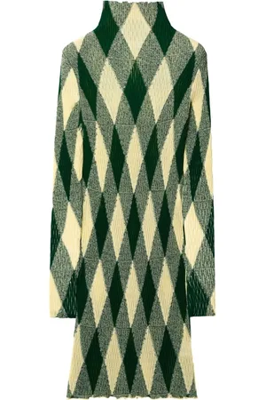 Burberry Kleid aus Argyle-Rippstrick