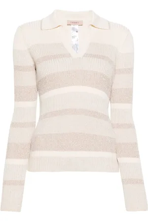 Twin-Set Gestreifter Pullover mit Lurex-Detail