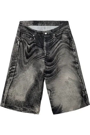 Camper Jeans-Shorts mit abstraktem Print