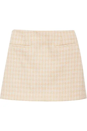 ANINE BING Vanessa Tweed-Rock mit Hahnentrittmuster