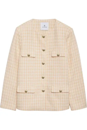 ANINE BING Janet Tweed-Jacke mit Hahnentrittmuster