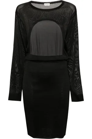 Saint Laurent Strickkleid mit Rückenausschnitt