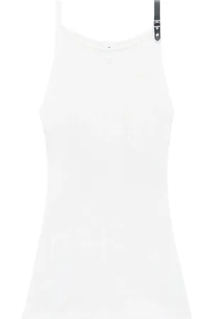 Courrèges Gerippte Beanie mit Logo