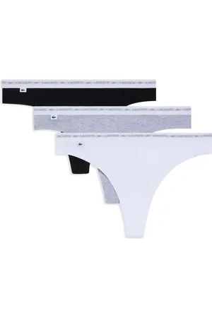 Lacoste Drei Tangas mit Logo-Bund
