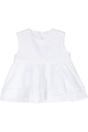 Il gufo Käseleinen-Midikleid mit Logo-Stickerei