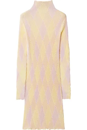 Burberry Kleid aus Argyle-Rippstrick