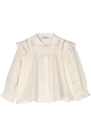 Etro Gerüschte Bluse mit Stehkragen