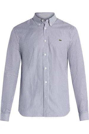 Lacoste Gestreiftes Hemd mit Logo-Patch
