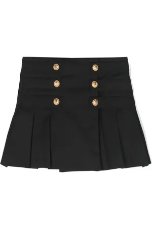 Balmain Gewickelter Schurwoll-Faltenrock