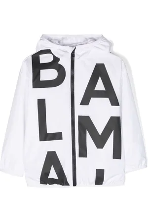 Balmain Kapuzenjacke mit Logo-Print