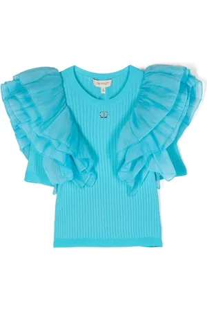 Twin-Set Gestricktes T-Shirt mit Organza-Ärmeln