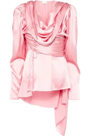 MAGDA BUTRYM Seidenbluse mit langen Ärmeln
