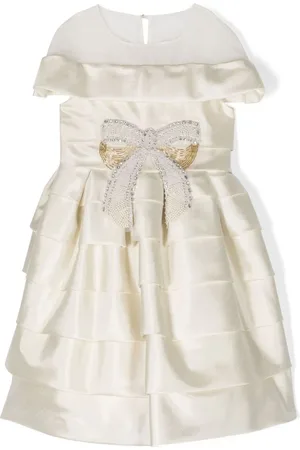 Marchesa Notte Gerüschtes Kleid mit Schleifendetail