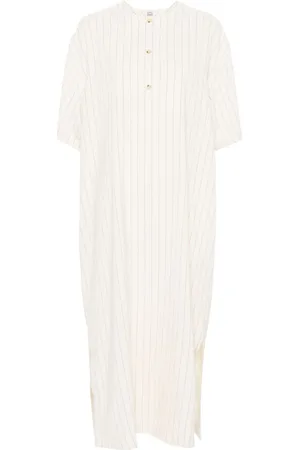 Totême Midikleid mit Nadelstreifen