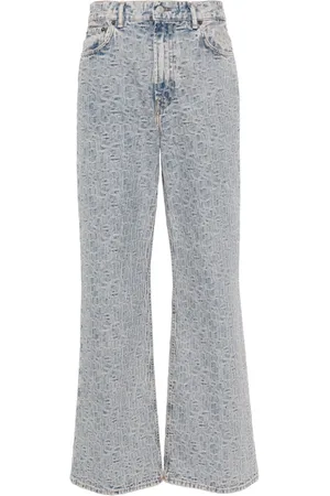 Acne Studios Weite Jeans aus Monogramm-Jacquard