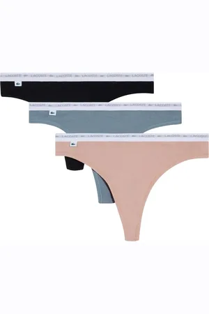 Lacoste Drei Tangas mit Logo-Bund