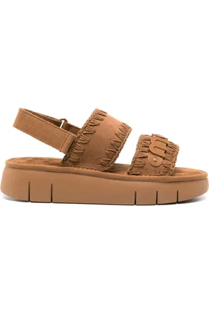Mou Bounce Flatform-Sandalen aus Wildleder